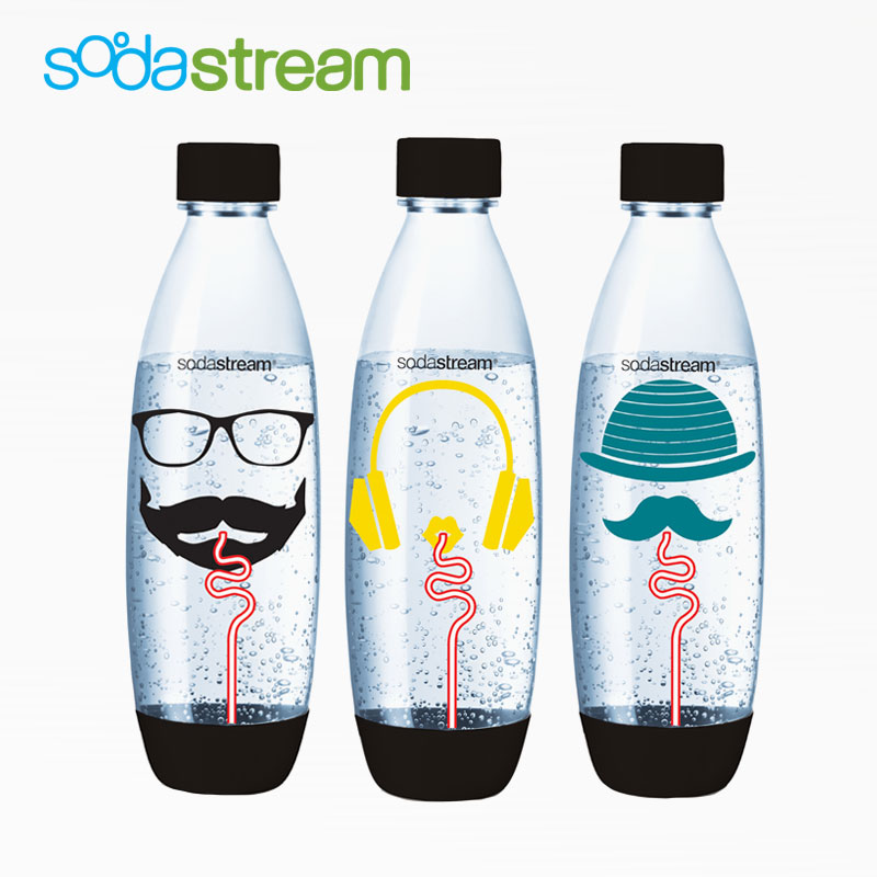 【Sodastream】嬉皮士水滴寶特瓶1L-三入