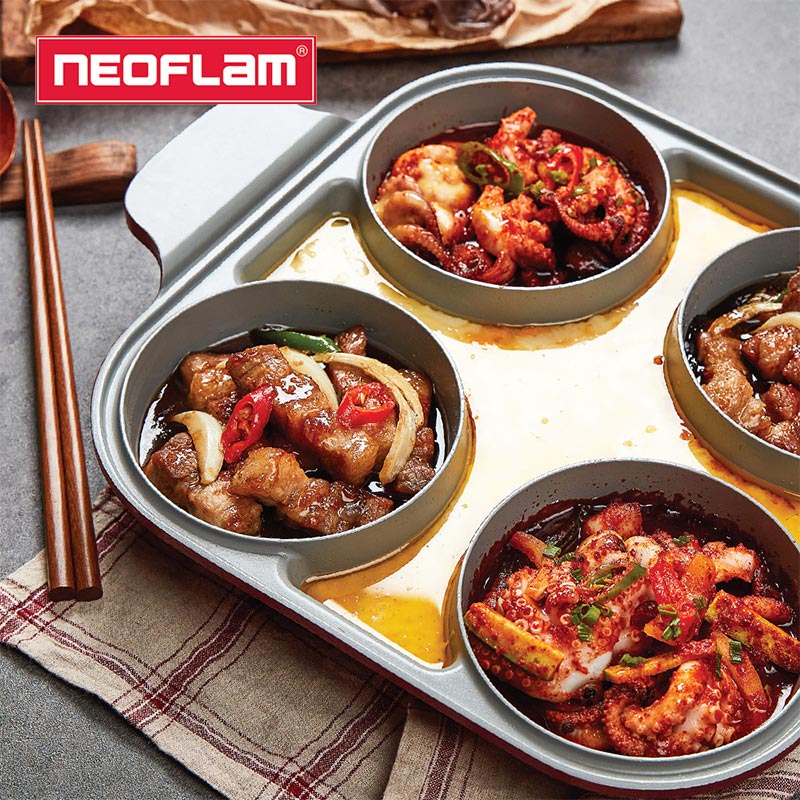 【NEOFLAM】韓國-Steam Plus Pan二代烹飪神器&玻璃蓋(二款贈品任選)+再加贈14CM愛心煎蛋鍋