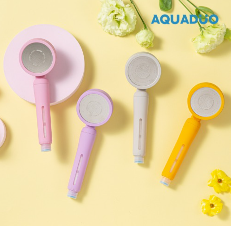 【韓國AQUADUO】美型過濾淨水蓮蓬頭(含除氯過濾*1+過濾雜質濾芯*1)