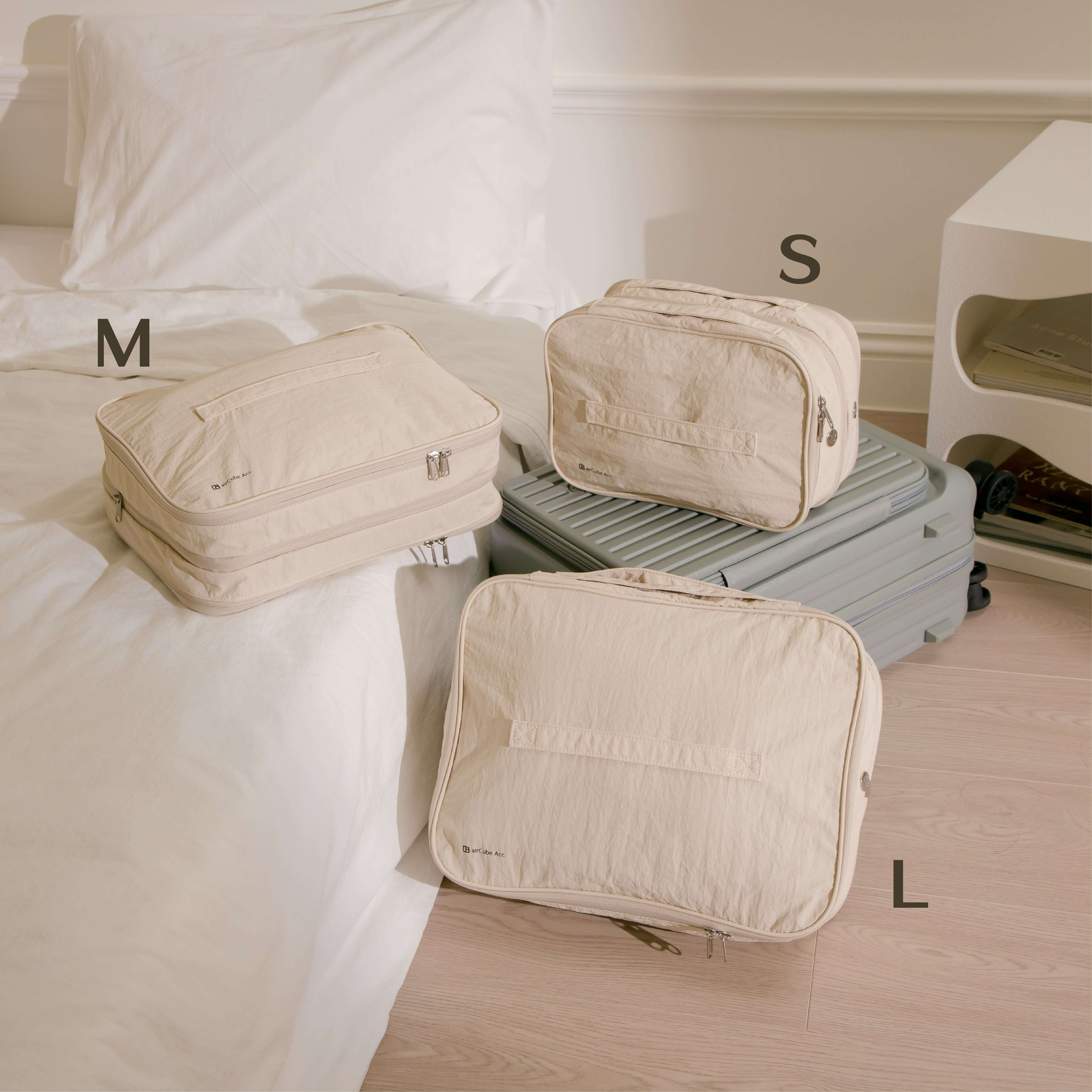 麻吉底呷x 【AirCube】溫柔系旅行收納袋🍁 | meimaii 美賣