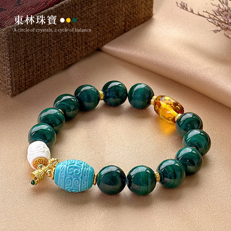 【東林珠寶】孔雀石手鍊