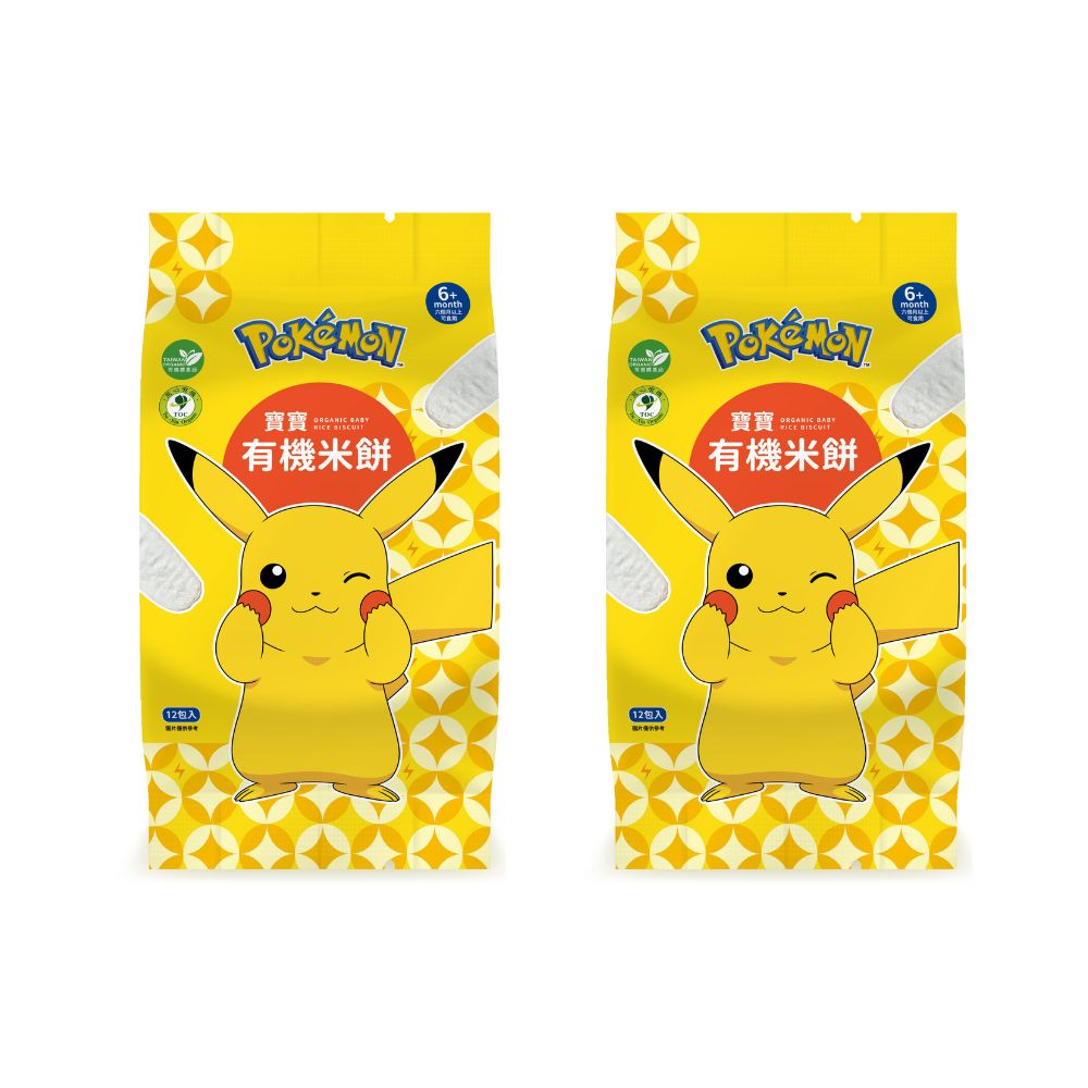 【美好人生】寶可夢-寶寶有機米餅2入組