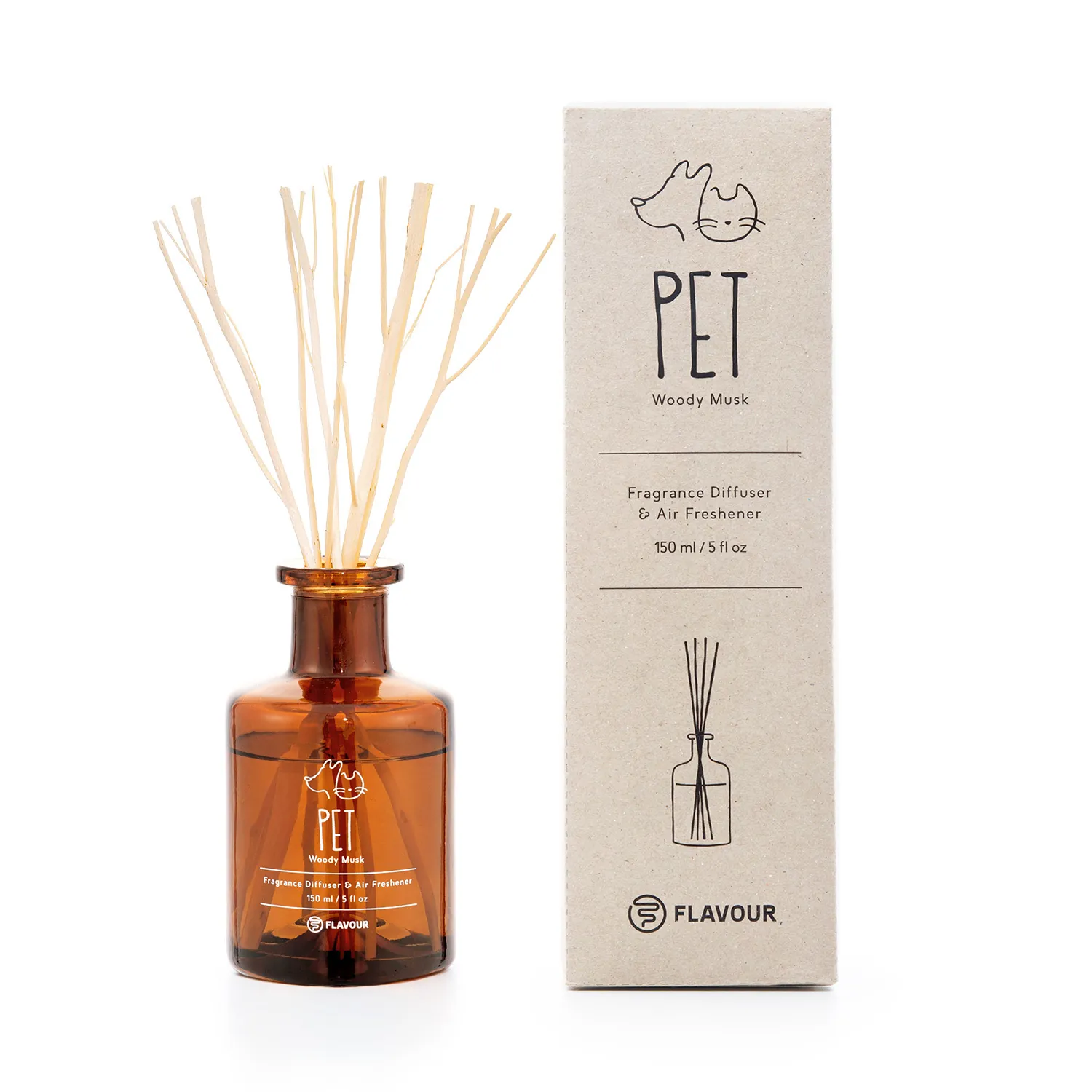 【FLAVOUR】PET｜香氛擴香｜木質麝香調Woody Musk 150ml