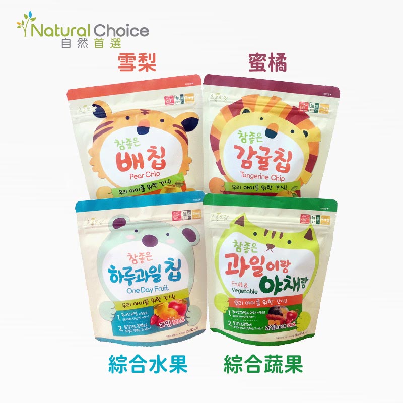 【Natural Choice】韓國自然首選水果脆片精選全組合4入組
