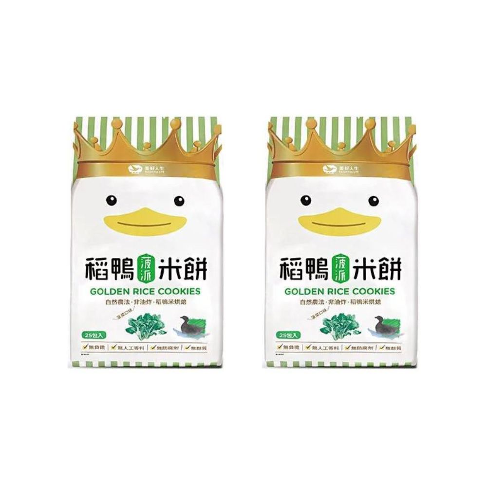 【美好人生】Dr.Rice稻鴨米餅-菠菜口味2入組
