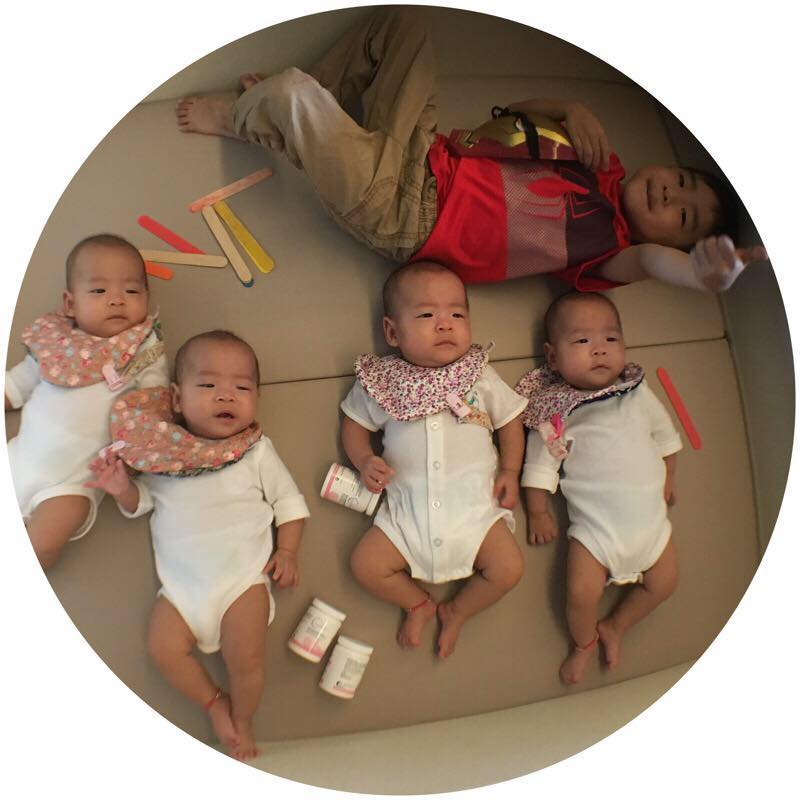 1男+4胞胎=五寶媽